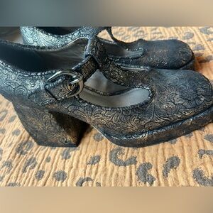 Black Brocade Mary Jane Platform Heels Circus by Sam Edelman